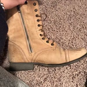 Slouchy combat boots